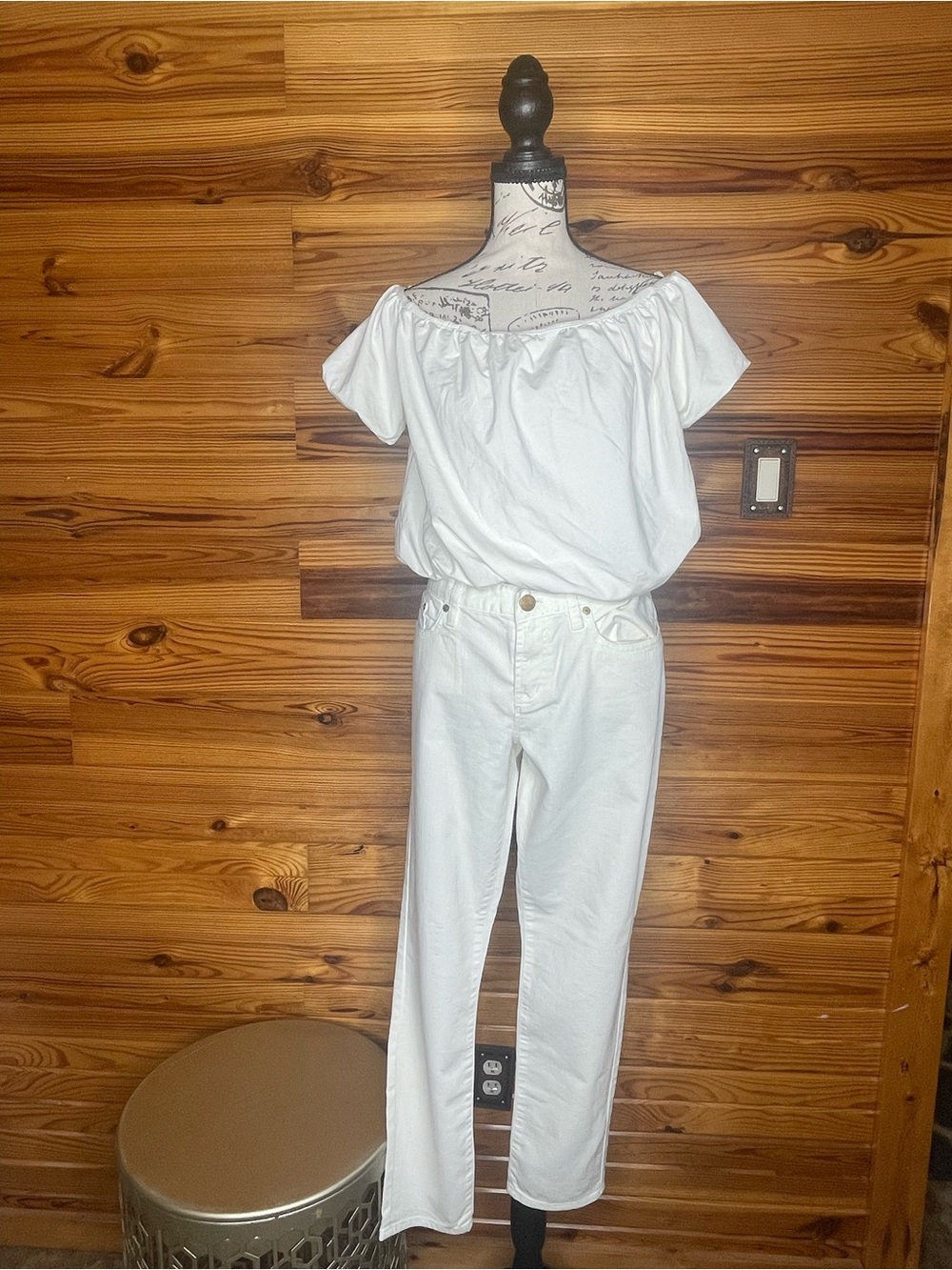 We The Free White Off-Shoulder Blouse